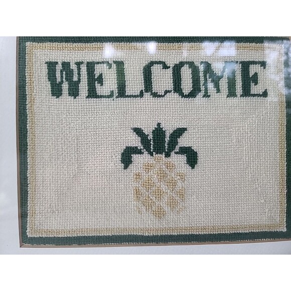 Welcome Pineapple Sign Framed Cross Stitch - Picture 3 of 10
